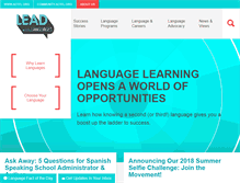 Tablet Screenshot of leadwithlanguages.org